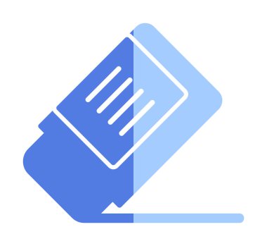 silgi simgesi, vektör illüstrasyonu basit tasarım