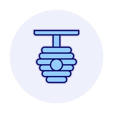 Arı kovanı simgesi vektör illüstrasyonu