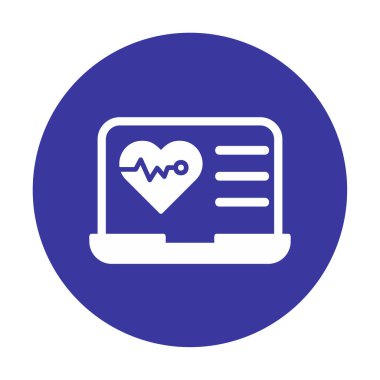 dizüstü bilgisayardaki düz kalp atışı simgesi