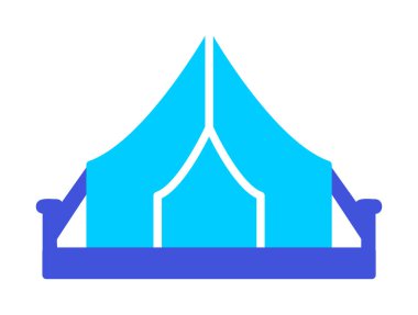 kamp çadırı ikonu vektör illüstrasyonu