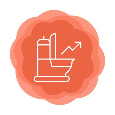 Ok simgesi vektör illüstrasyonlu idrar 