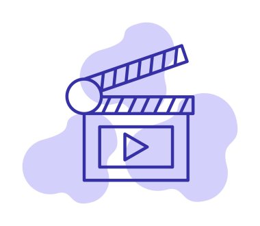 Alkış tahtası vektör düz renk simgesi