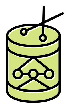 Davullar web simgesi, vektör illüstrasyonu