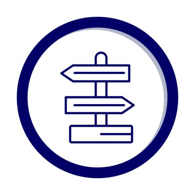 Yön işareti. Web simgesi basit tasarım 