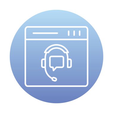 Modern Çevrimiçi Online Destekleyici element tasarımının vektör illüstrasyonu                            