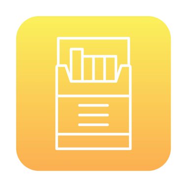 Sigara Kutusu Web simgesi, vektör illüstrasyonu 