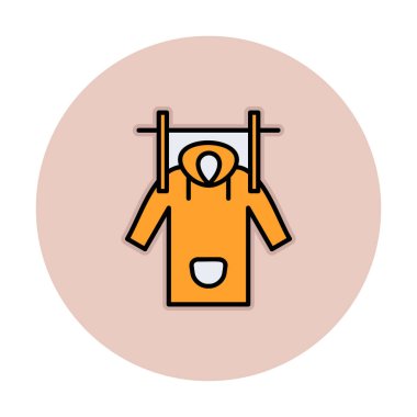 Islak Ceket Ağı simgesi, vektör illüstrasyonu