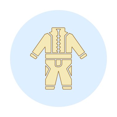 Race Suit web simgesi, vektör illüstrasyonu