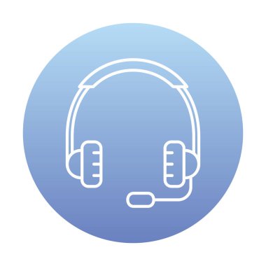 kulaklıklar düz simge, vektör illüstrasyonu