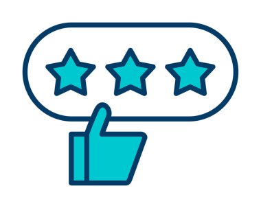 derecelendirme vektör simgesi, İyi İnceleme konsepti                         