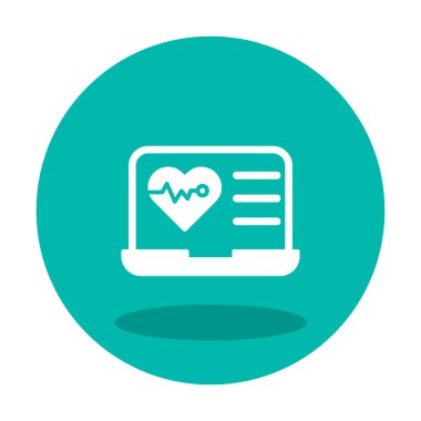 dizüstü bilgisayardaki düz kalp atışı simgesi