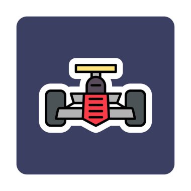 Yarış arabası simgesinin vektör illüstrasyonu