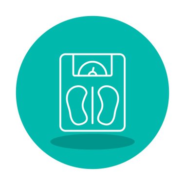 Basit Ağırlık Ölçekleme simgesi, vektör illüstrasyonu