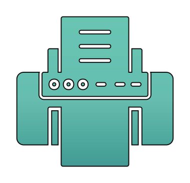 Yazıcı simgesi vektör illüstrasyonu