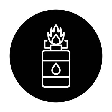 Kamp Gaz simgesinin vektör illüstrasyonu