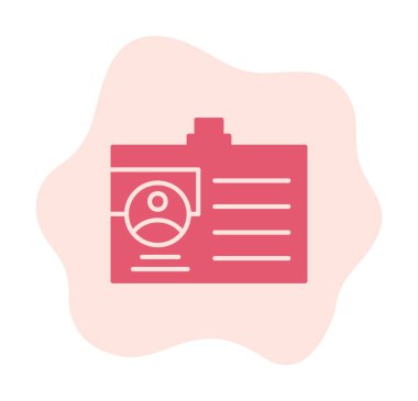 ID kart simgesi vektör illüstrasyonu