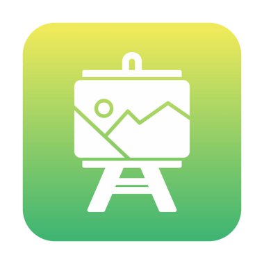 düz boyama simgesi, vektör illüstrasyonu