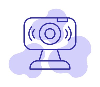 Web kamerası. Web simgesi basit illüstrasyon                   