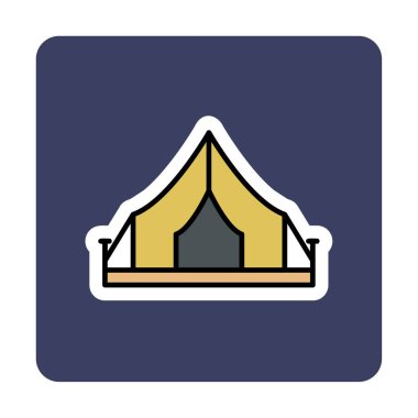 kamp çadırı ikonu vektör illüstrasyonu