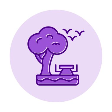 Yedek vektör renk simgesine sahip park 