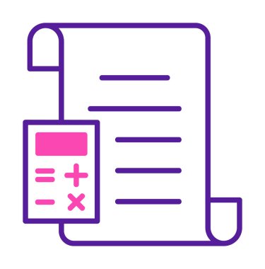 Basit muhasebe simgesi, vektör illüstrasyonu