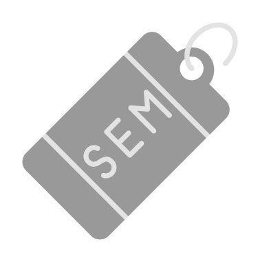 sem etiket simgesi, vektör illüstrasyonu  