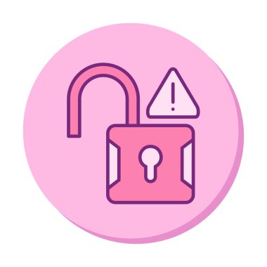 Simge vektör illüstrasyon tasarımının kilidini aç