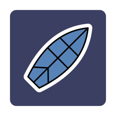 sörf tahtası vektör illüstrasyonu modern simge