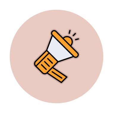 Megafon vektör illüstrasyonlu tanıtım konsepti simgesi