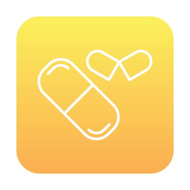 ilaç yassı ikonu, kapsüller, haplar            