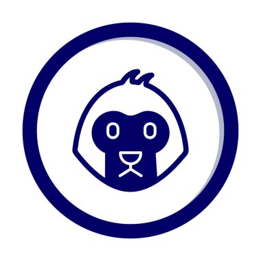  maymun arka planda izole. vektör illüstrasyonu