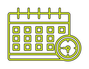 Takvim simgesi. Son teslim tarihi simgesi, vektör illüstrasyon tasarımı