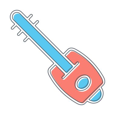 Shamisen vektör simgesi tasarımı