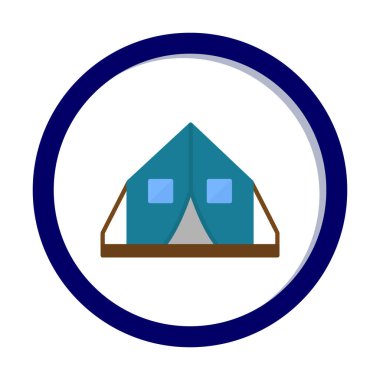 çadır simgesi, vektör çizimi  