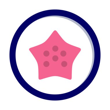 denizyıldızı düz ikon vektör çizimi 