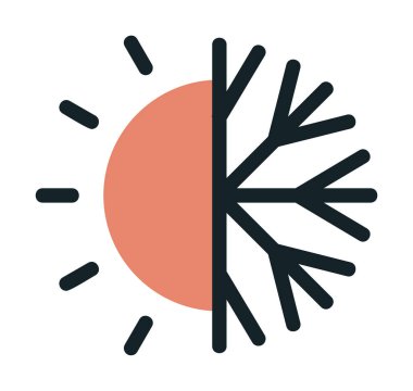 Hava durumu simgesi, vektör illüstrasyonu 