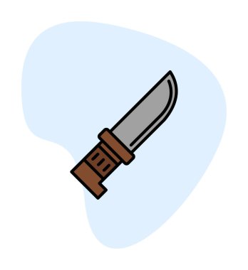 Beyaz arka plan üzerinde izole bıçak simge vektör  