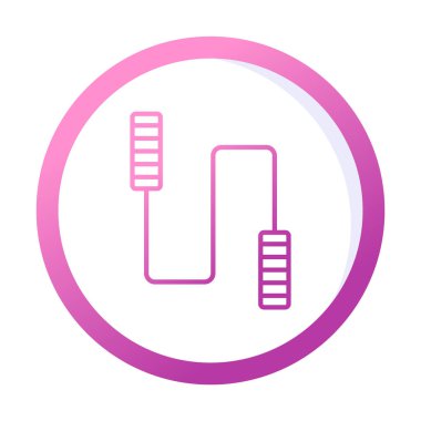 İp sporu ikonunu atlıyorum. Vektör illüstrasyonu 