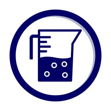 Beaker modern simgesinin vektör illüstrasyonu                          