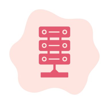 Ağ sunucu simgesinin vektör illüstrasyonu 