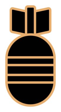 Hava Bombası web simgesi, vektör illüstrasyonu  