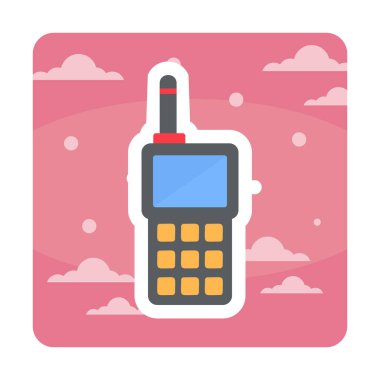 walkie talkie modern ikon vektör çizimi                                