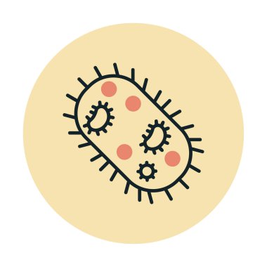 Mikroorganizma simgesi vektör illüstrasyon tasarımı