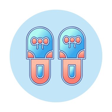 Basit Terlik simgesi, vektör illüstrasyonu