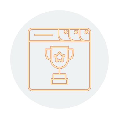 kupa ikonu vektör illüstrasyon tasarımı