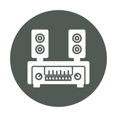 renk çizgisi ses hoparlörleri vektör çizimi 