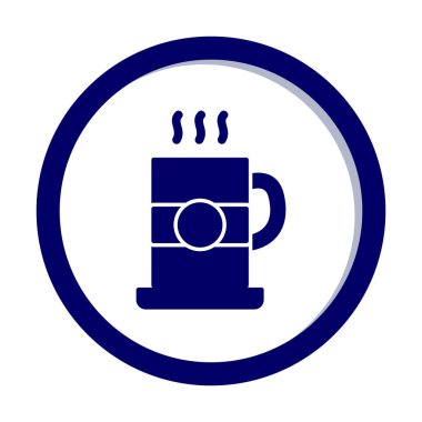 çay fincanı simgesi, vektör illüstrasyonu