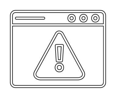 Basit Web Uyarı simgesi, vektör illüstrasyonu