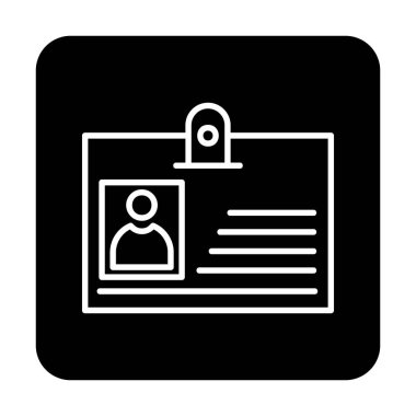 ID kart simgesi vektör illüstrasyonu