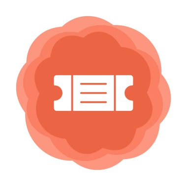 bilet simgesi, vektör illüstrasyonu basit tasarım